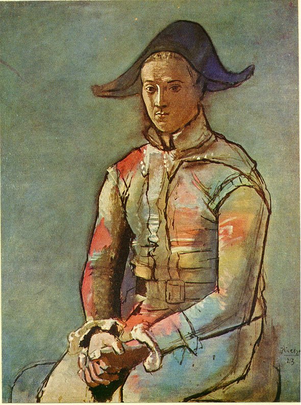 Picasso Seated harlequin. Jacinto Salvado 1923